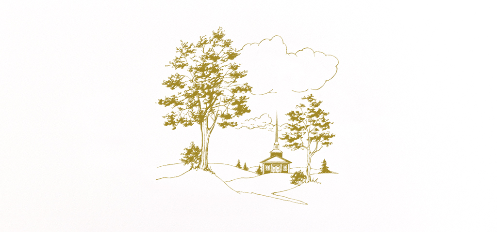 Church On Hill White Gold Faux